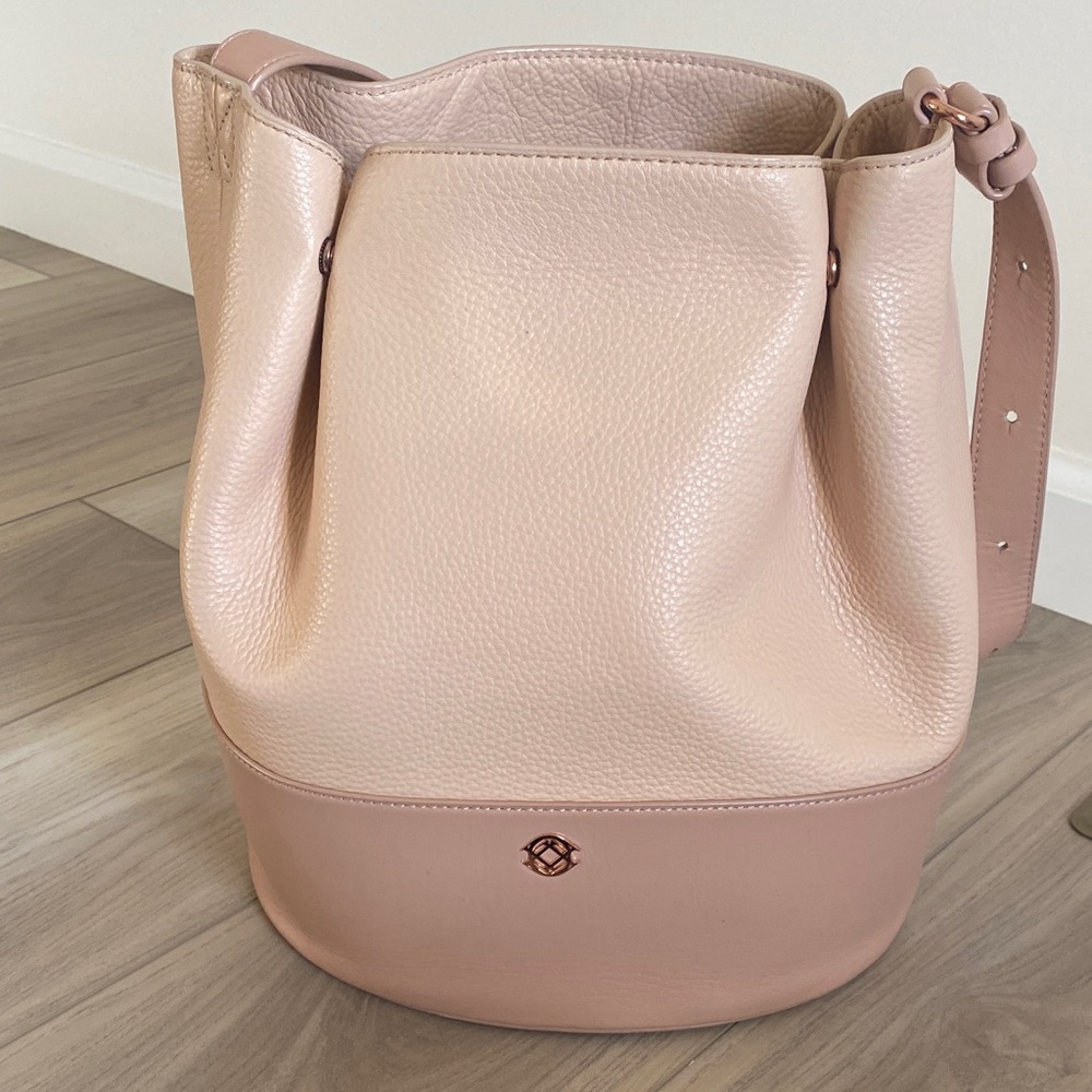Dagne Dover Pink Leather Hobo Bag